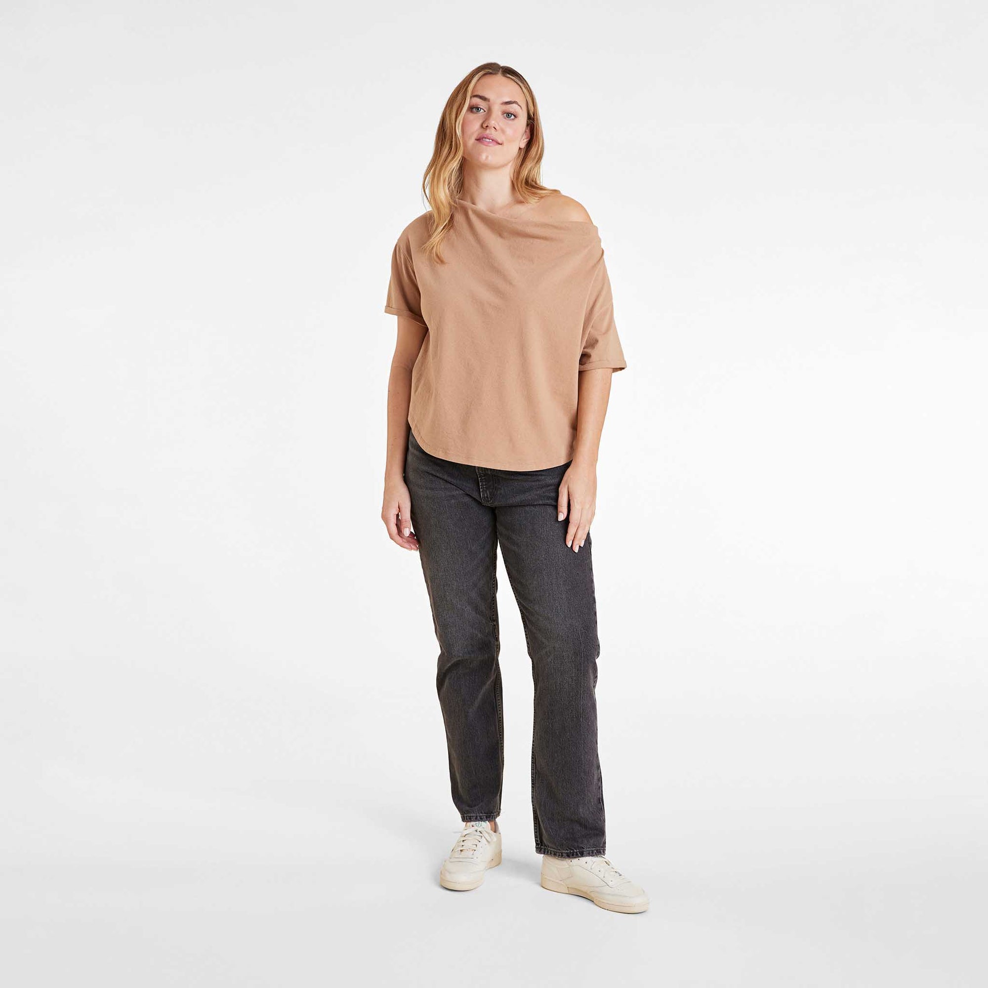 Vintage Cotton Off The Shoulder T-Shirt