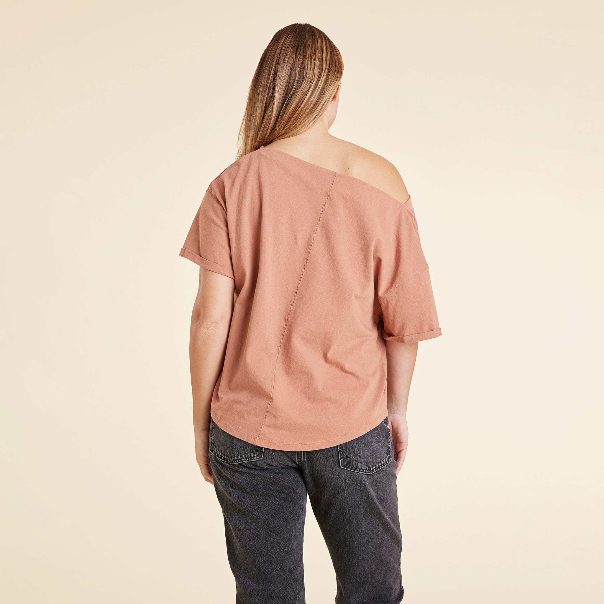 Off The Shoulder T-Shirt | Clay