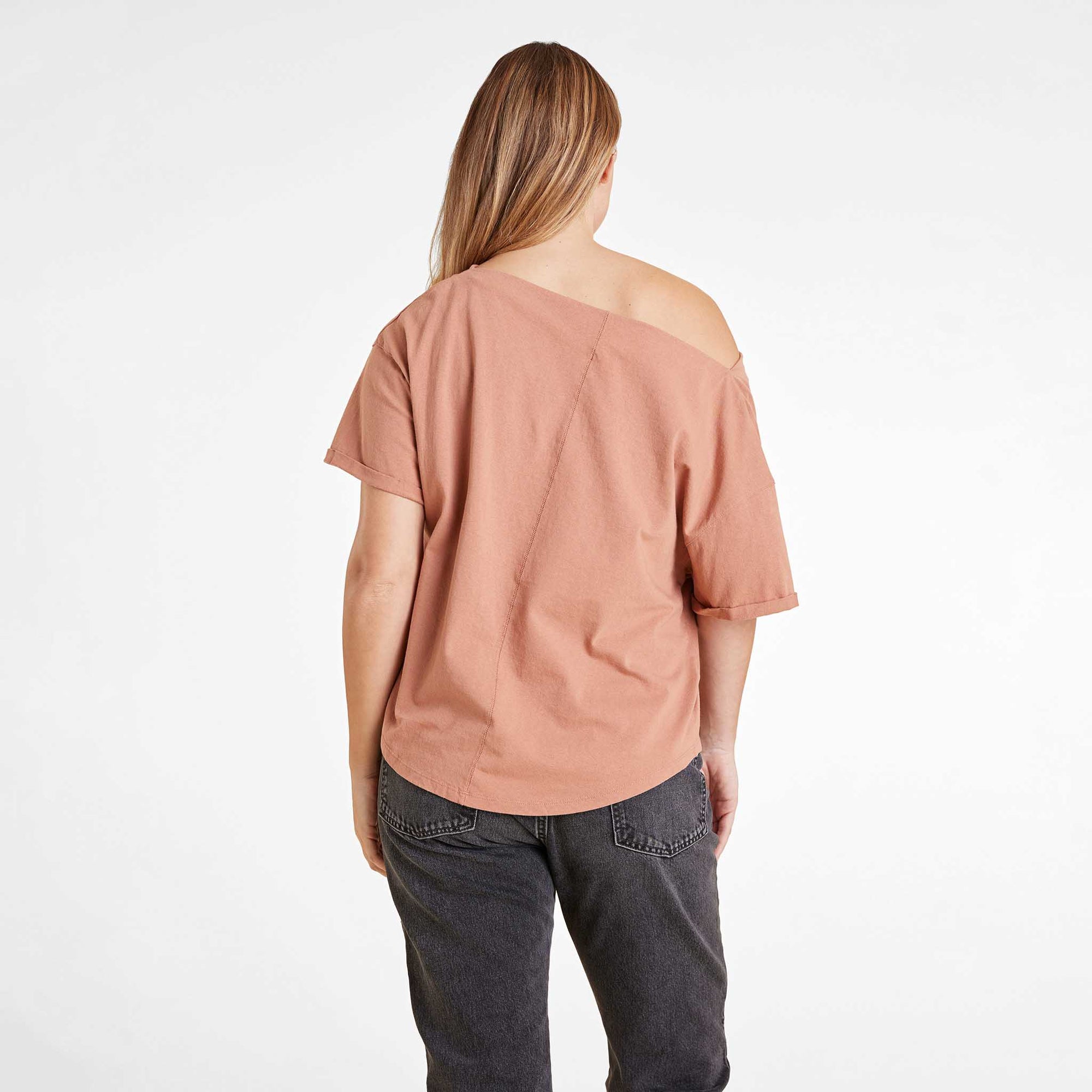 Vintage Cotton Off The Shoulder T-Shirt