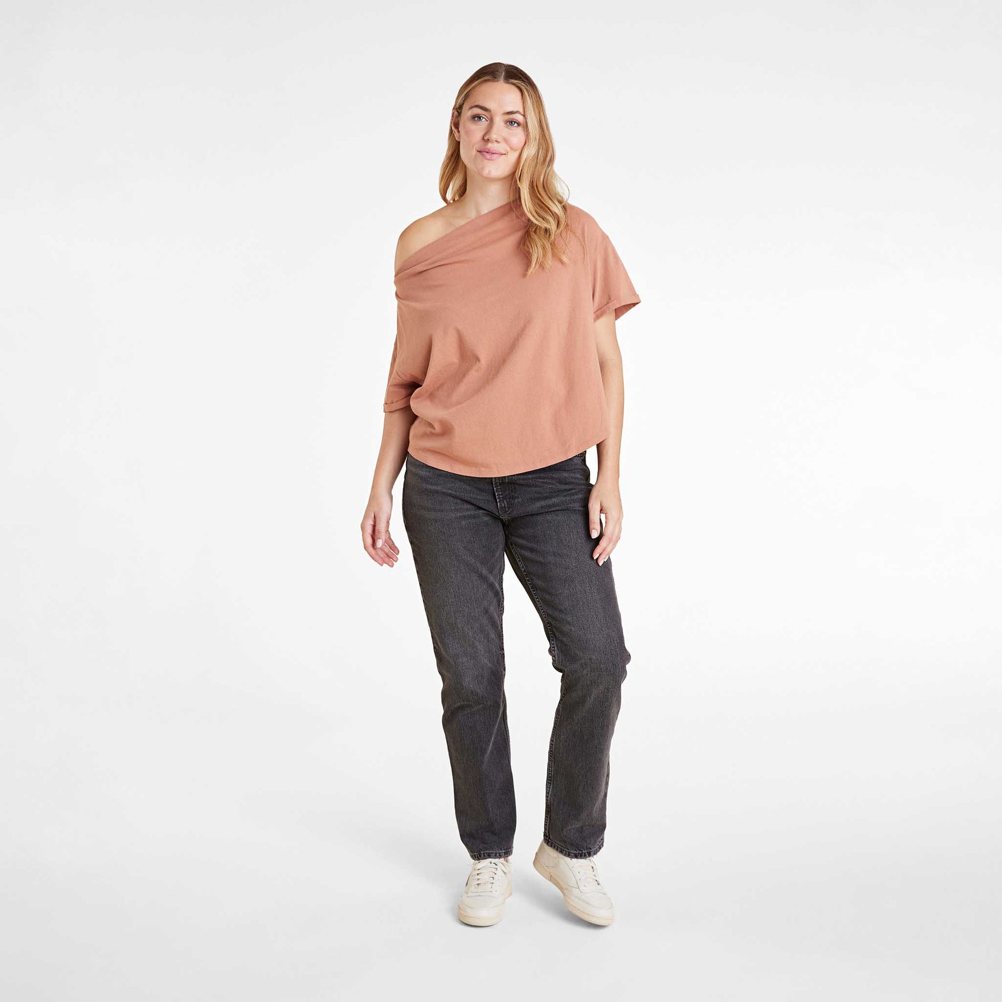 Vintage Cotton Off The Shoulder T-Shirt