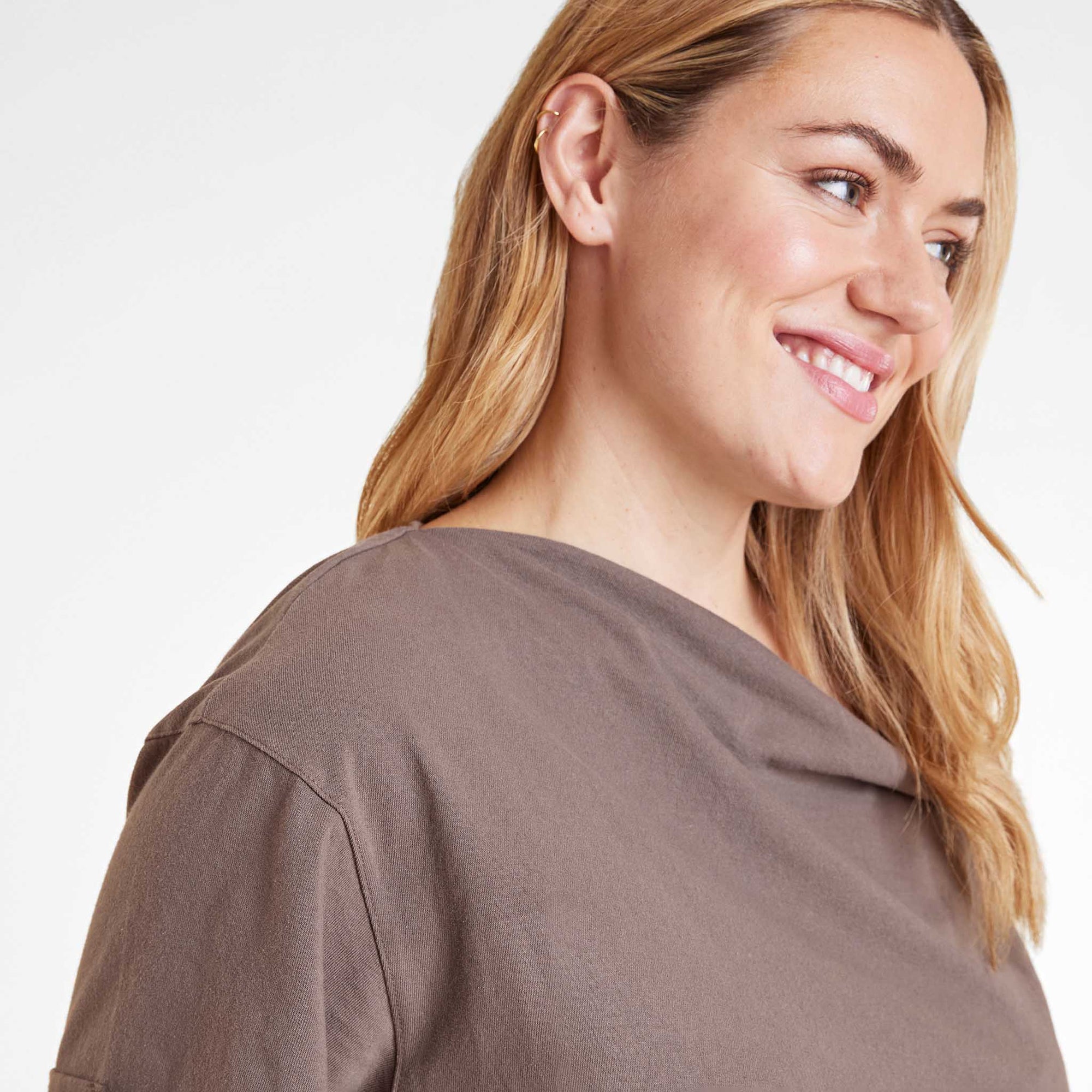Vintage Cotton Off The Shoulder T-Shirt