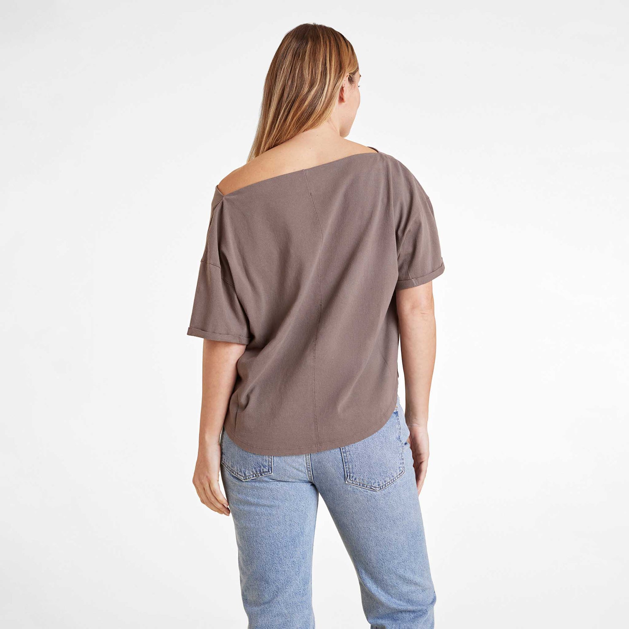 Vintage Cotton Off The Shoulder T-Shirt