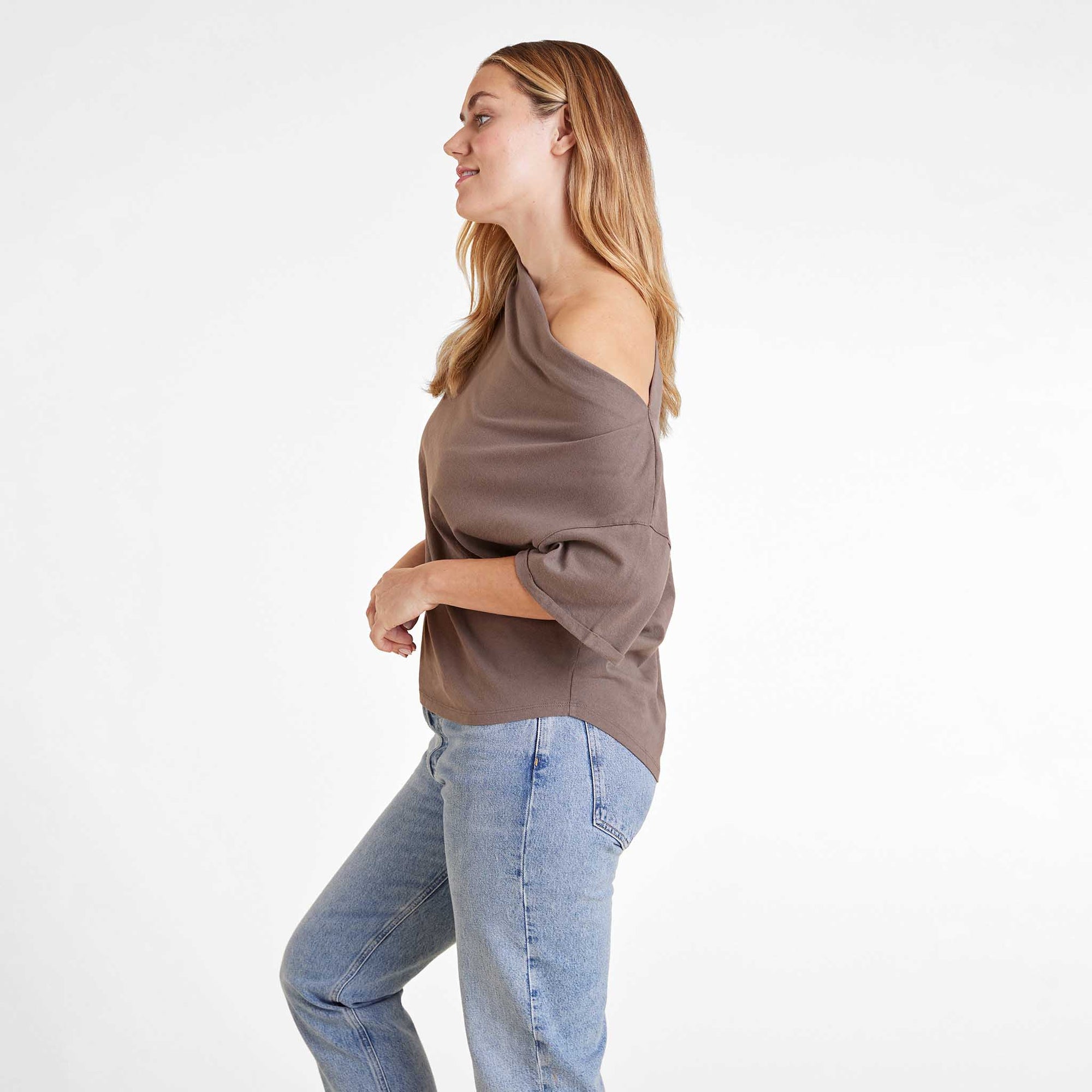 Vintage Cotton Off The Shoulder T-Shirt