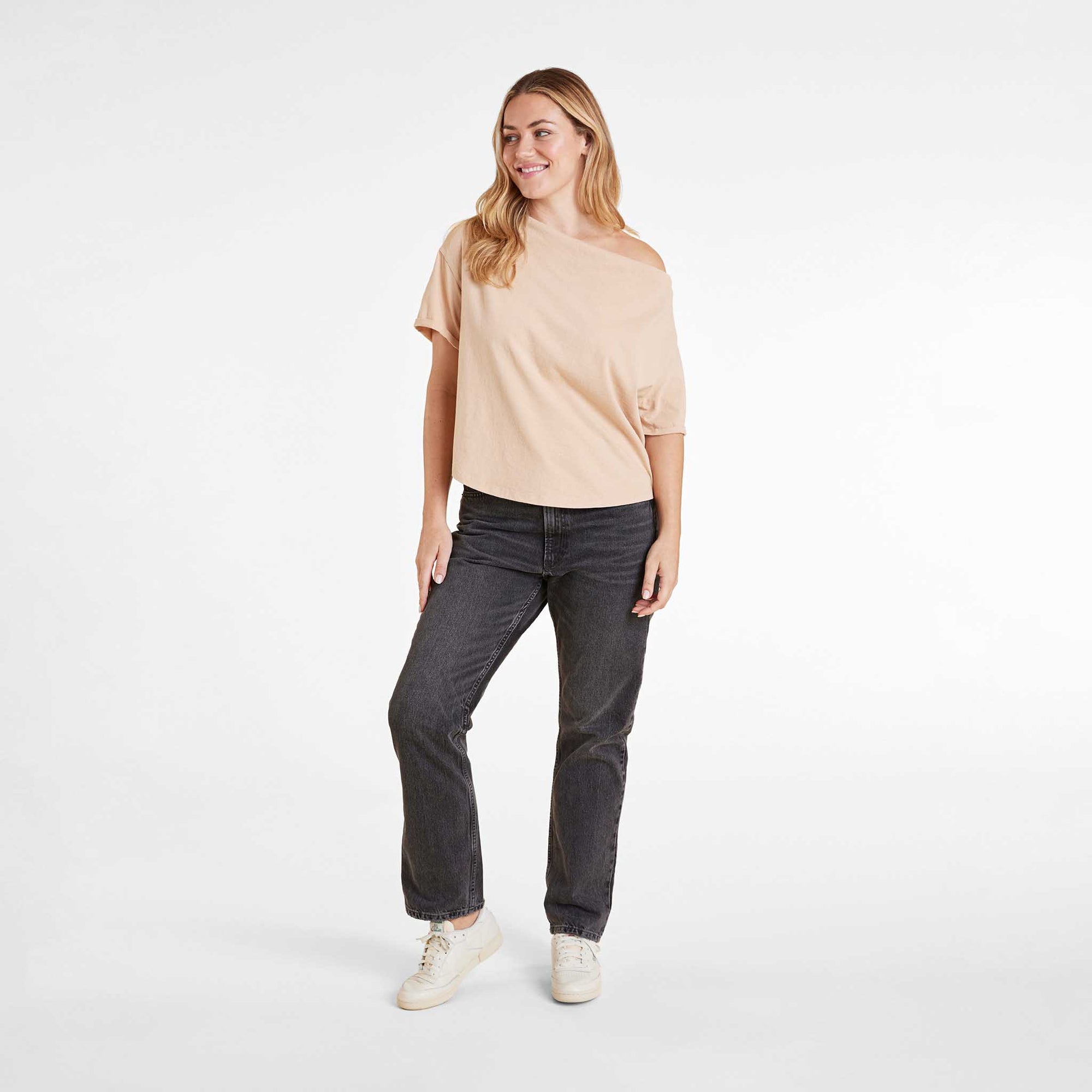Vintage Cotton Off The Shoulder T-Shirt