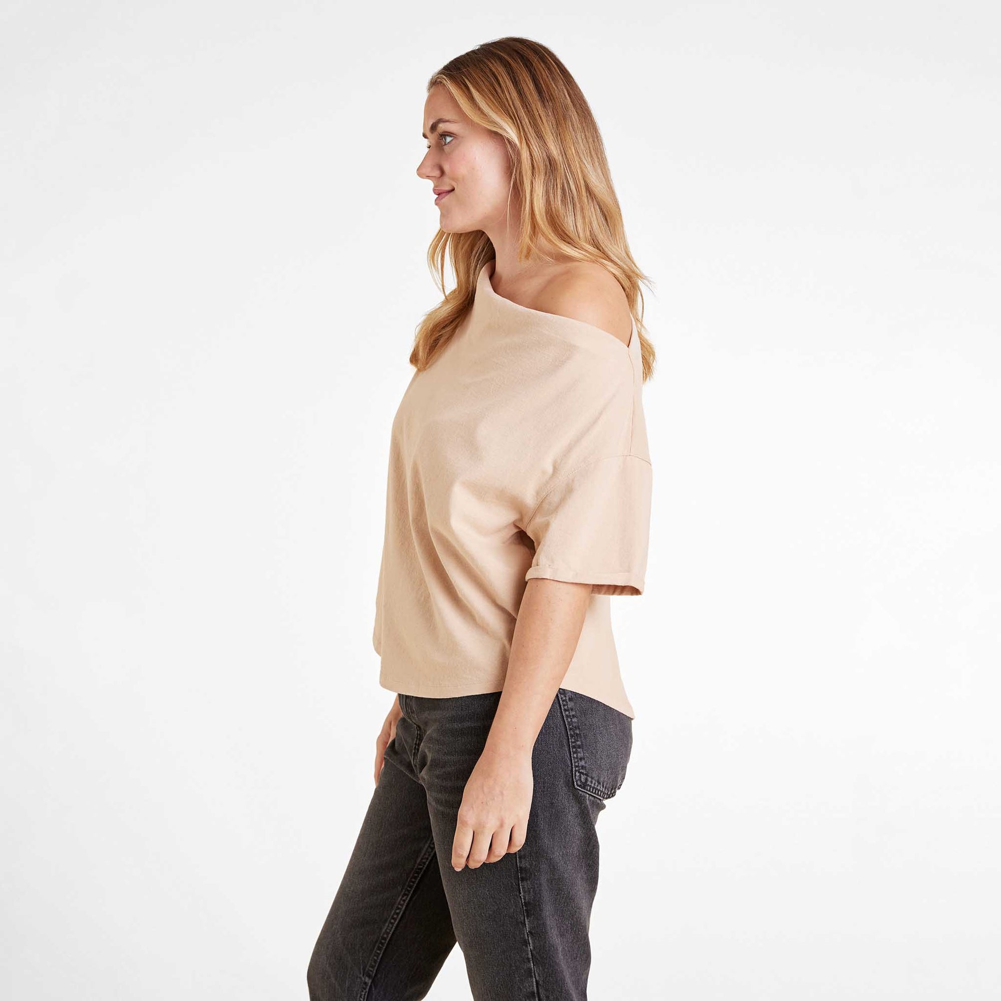 Vintage Cotton Off The Shoulder T-Shirt