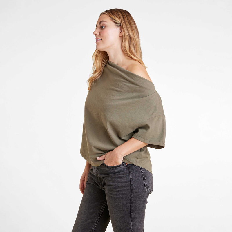 Vintage Cotton Off The Shoulder T-Shirt