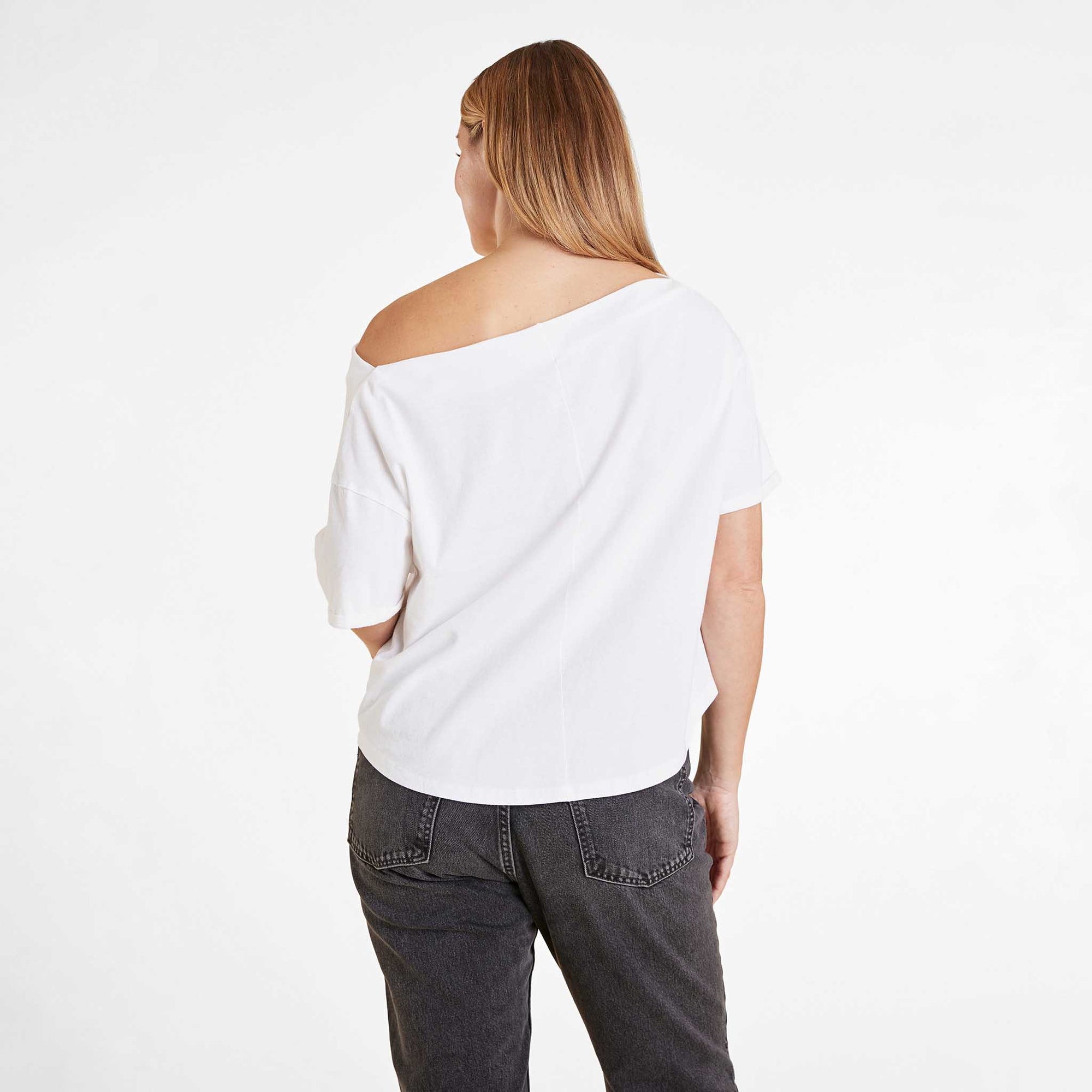 Vintage Cotton Off The Shoulder T-Shirt