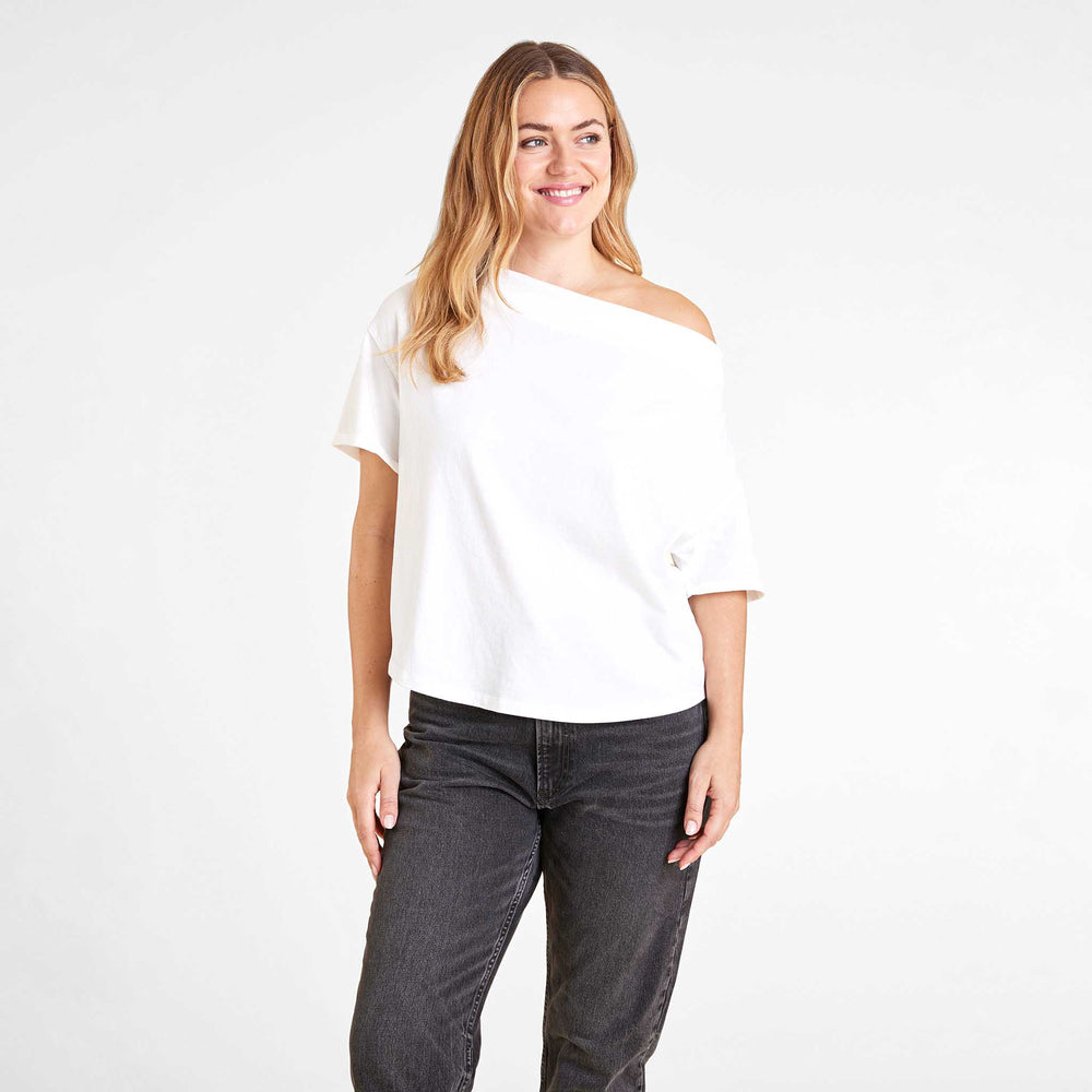 Vintage Cotton Off The Shoulder T-Shirt