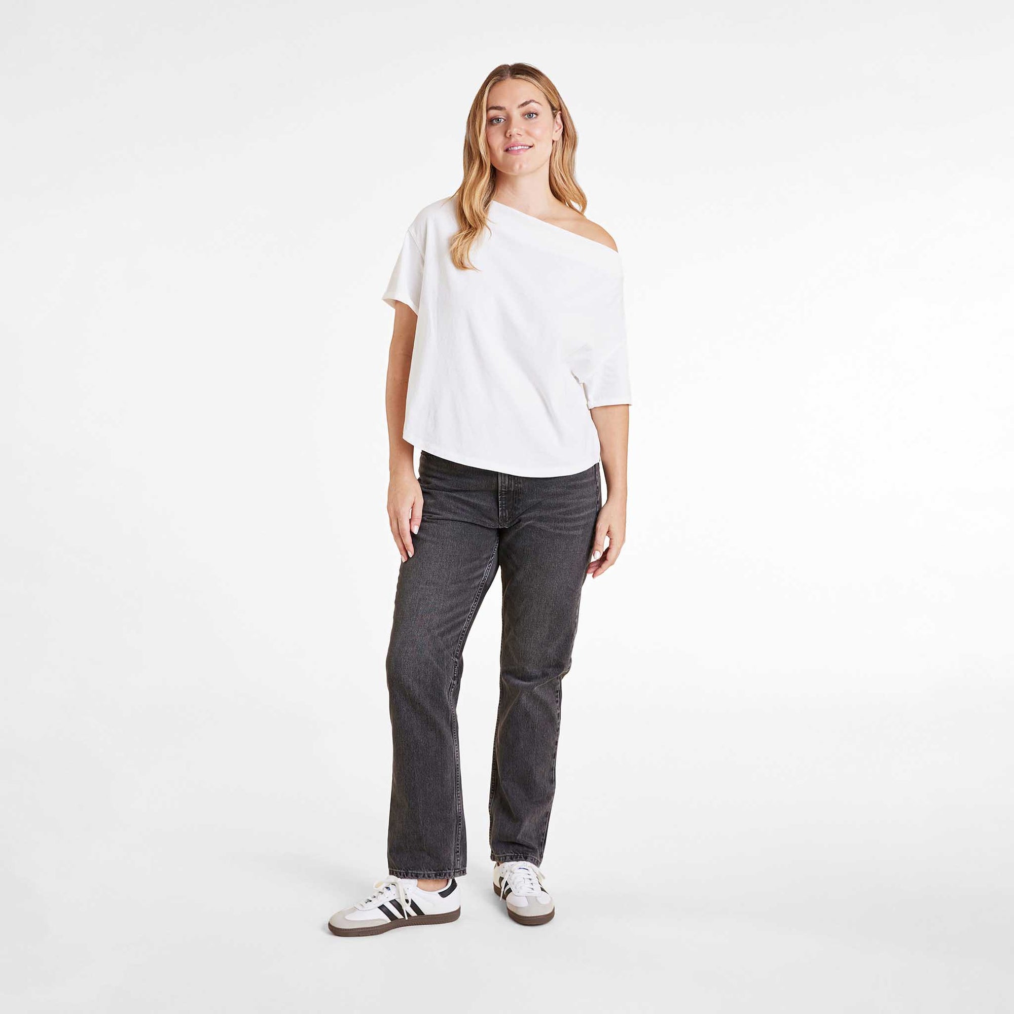 Vintage Cotton Off The Shoulder T-Shirt