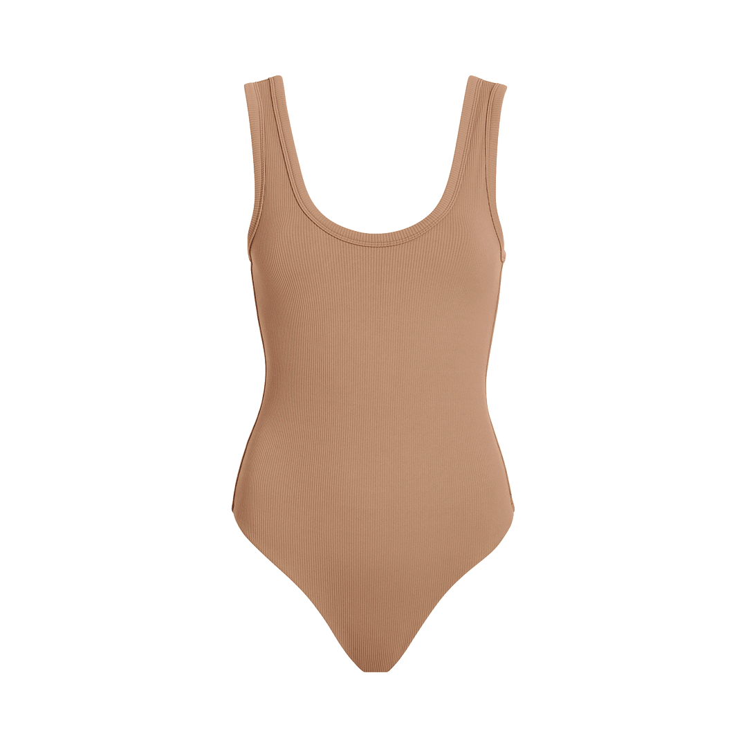 Ribbed Scoop Tank Bodysuit