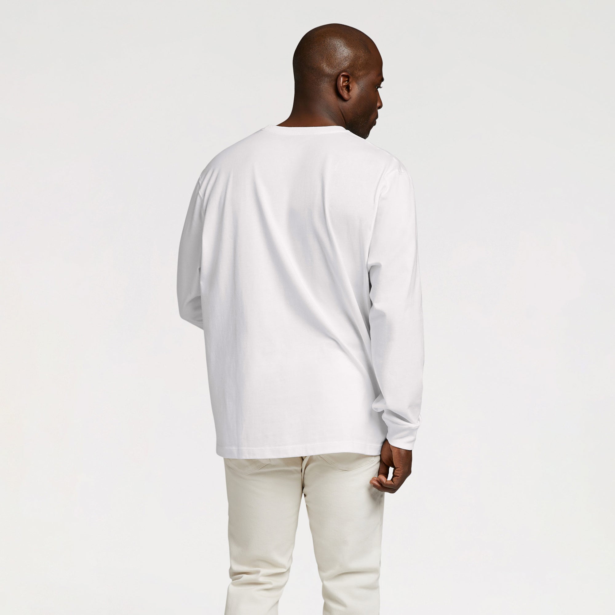 Long Sleeve Boxy Tee | White