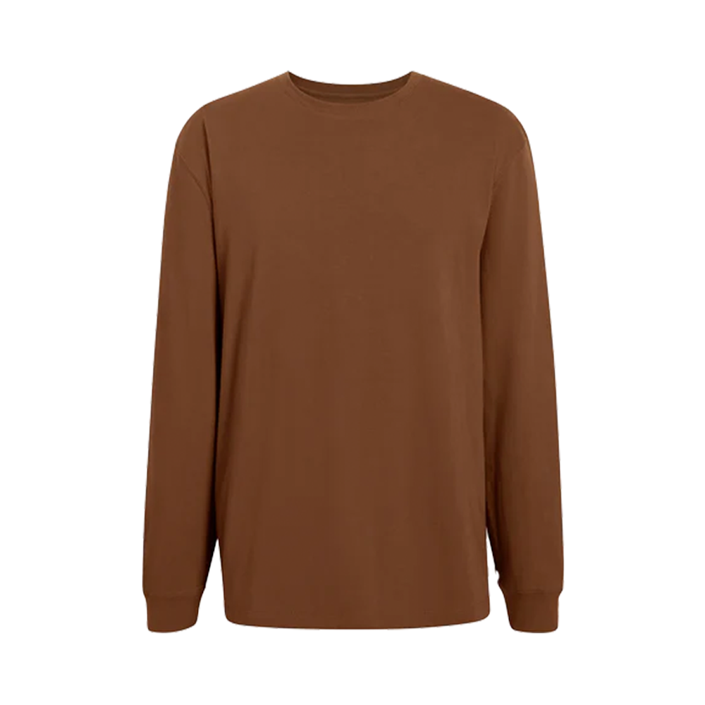 Long Sleeve Boxy Tee | Chocolate