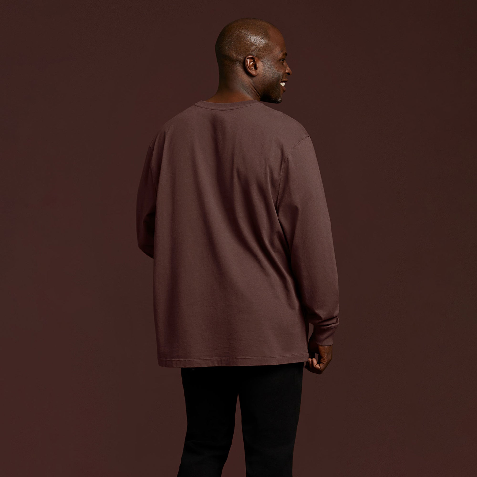 Long Sleeve Boxy Tee | Coffee