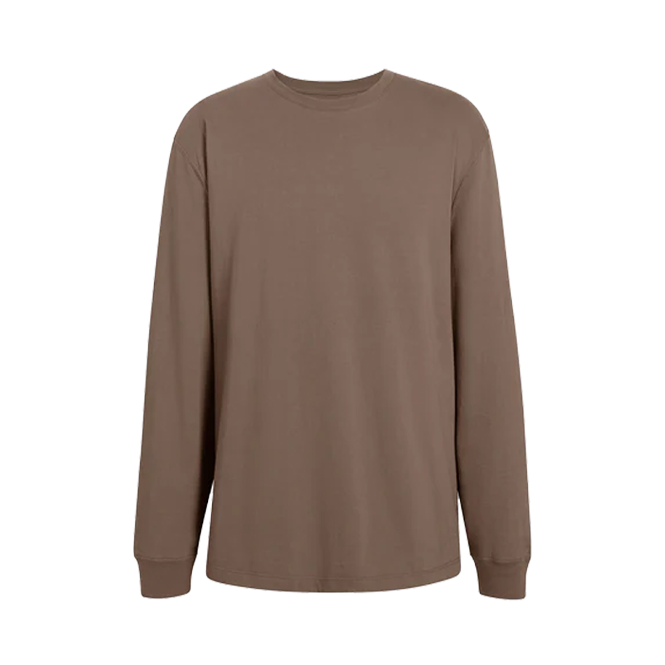 Long Sleeve Boxy Tee | Mocha