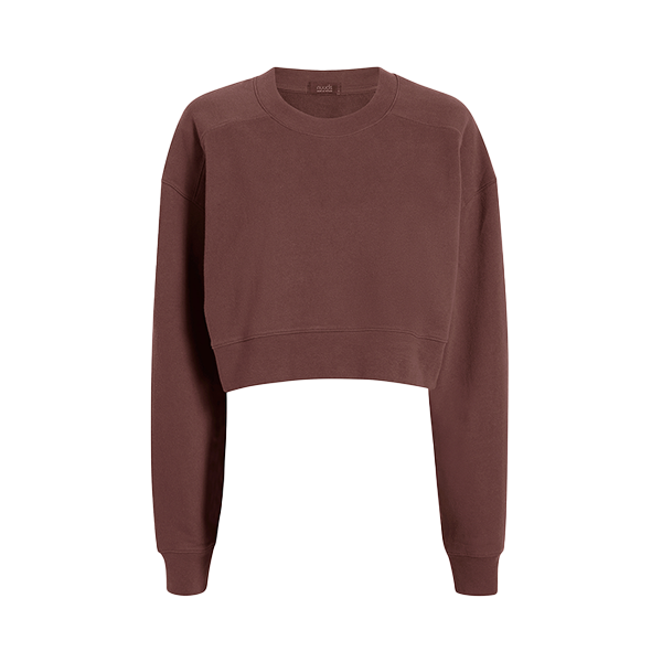 Cropped Crewneck Sweatshirt | Coffee
