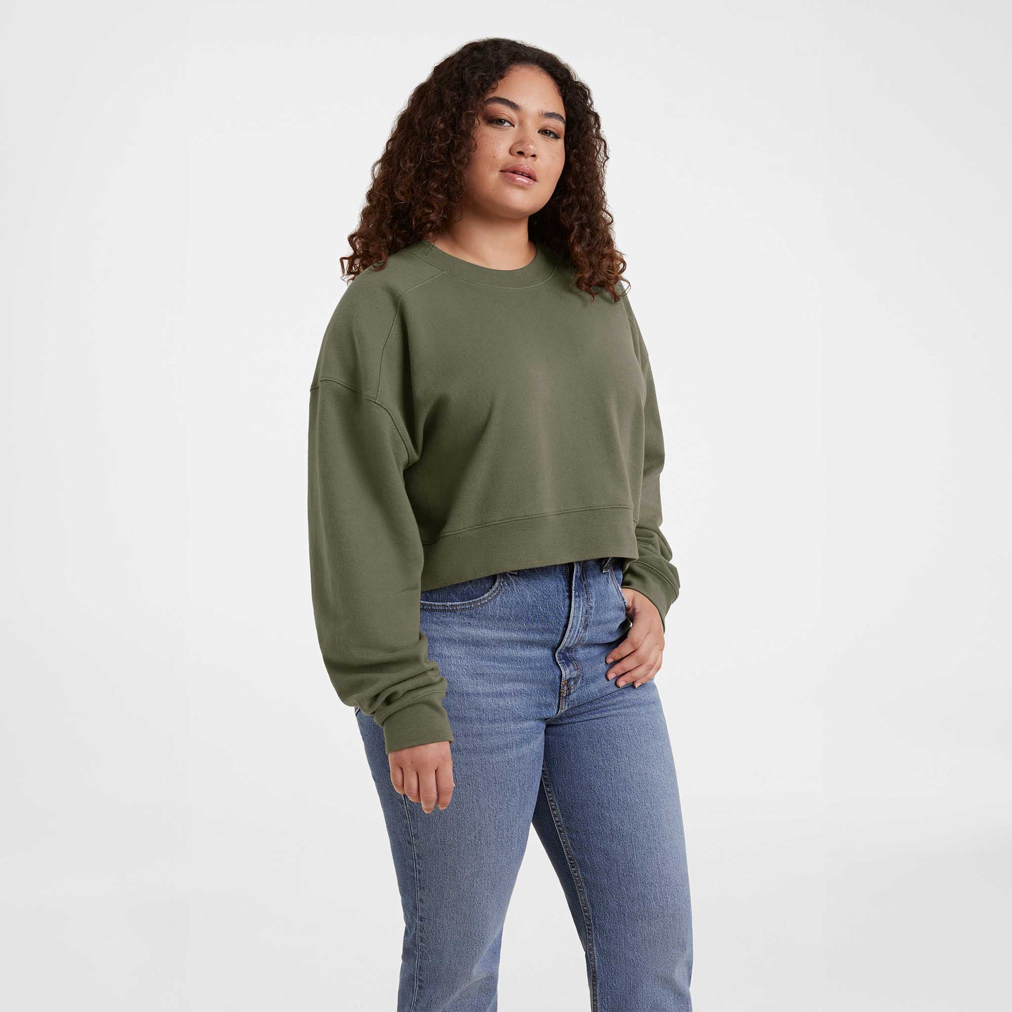 Cropped Crewneck Sweatshirt