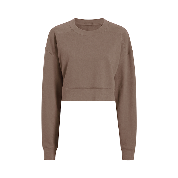 Cropped Crewneck Sweatshirt | Mocha