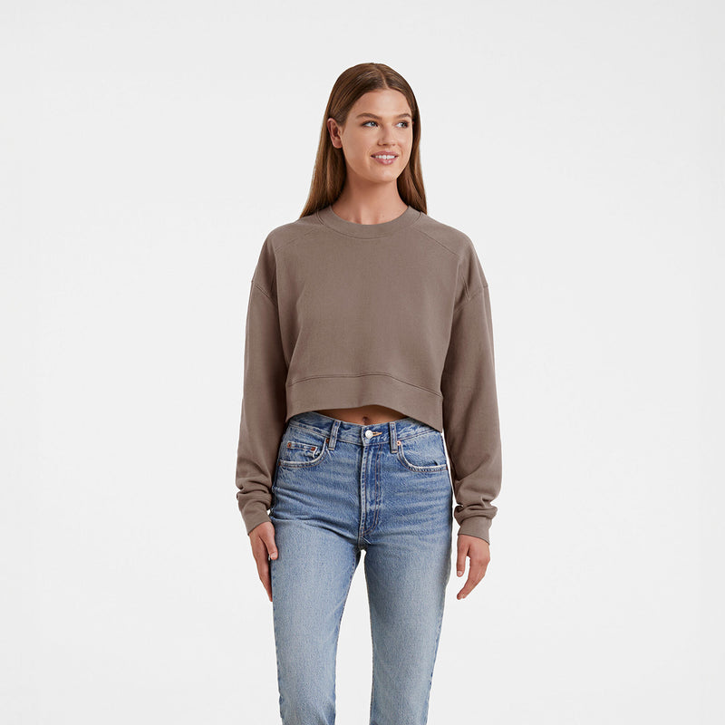 Cropped Crewneck Sweatshirt image 