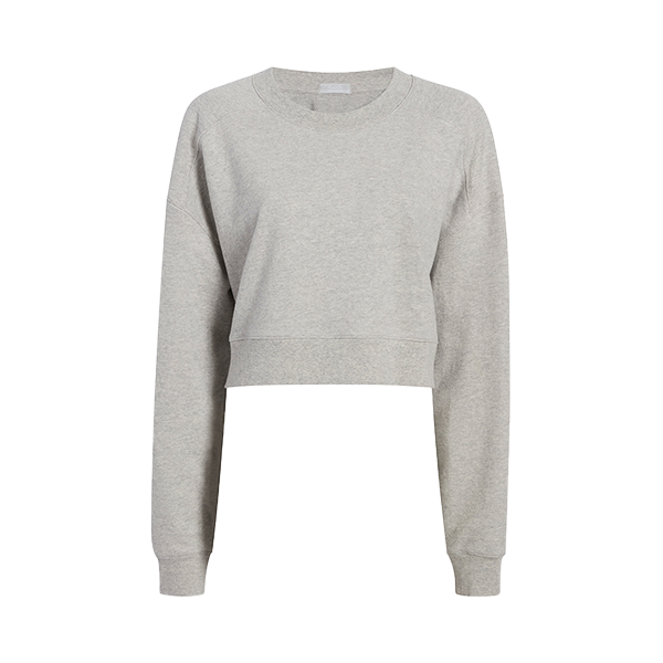 Cropped Crewneck Sweatshirt | Heather Grey