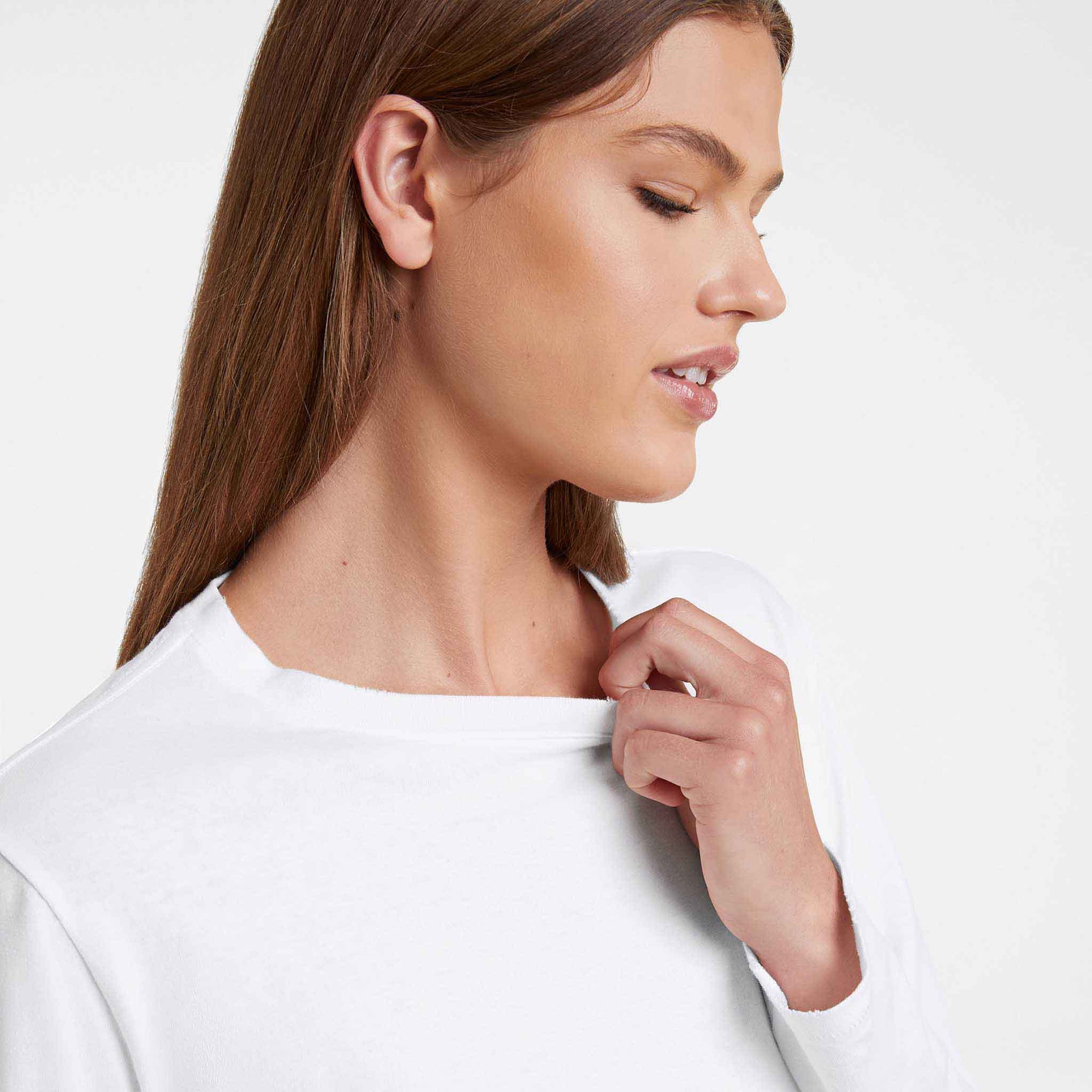 Vintage Cotton Long Sleeve Everyday T-Shirt