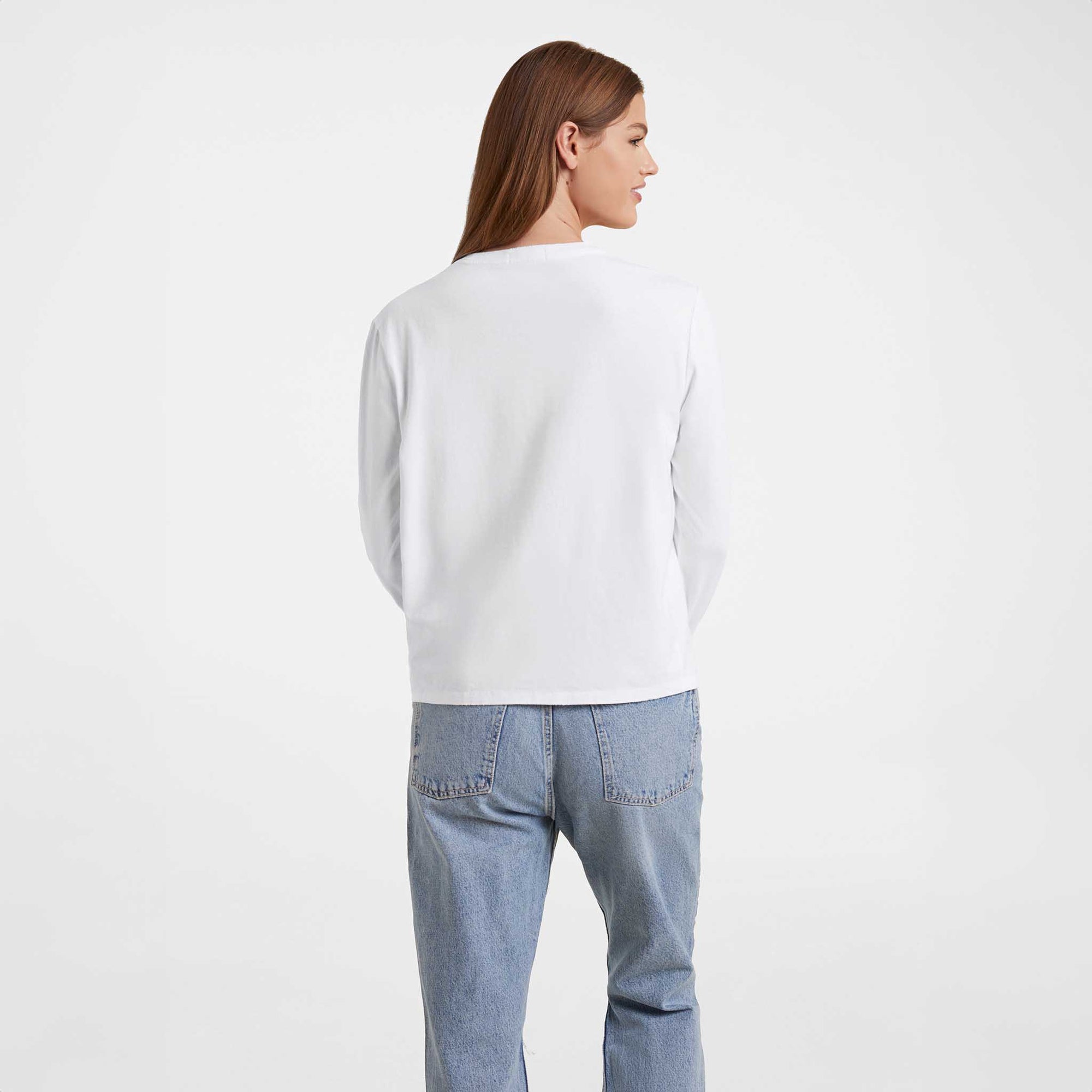 Vintage Cotton Long Sleeve Everyday T-Shirt