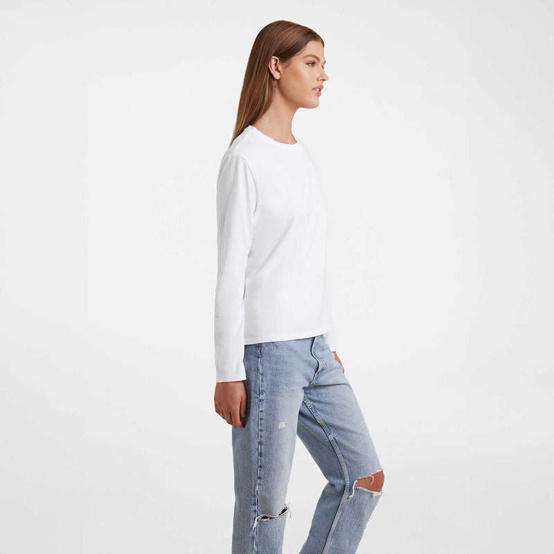 Vintage Cotton Long Sleeve Everyday T-Shirt