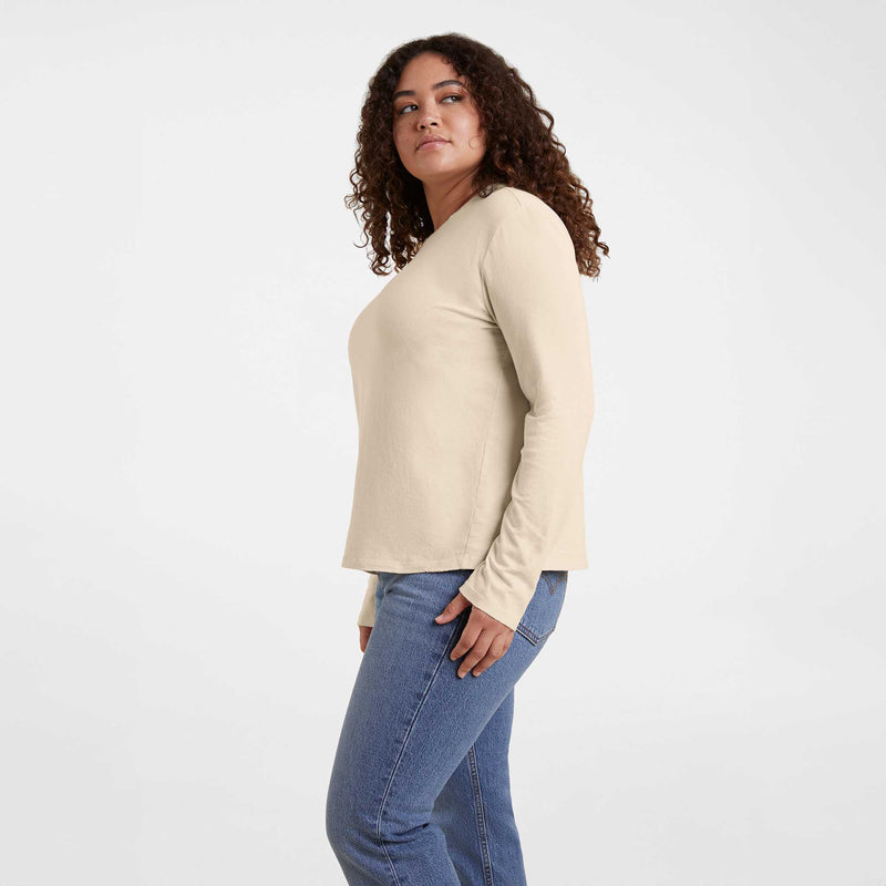 Vintage Cotton Long Sleeve Everyday T-Shirt
