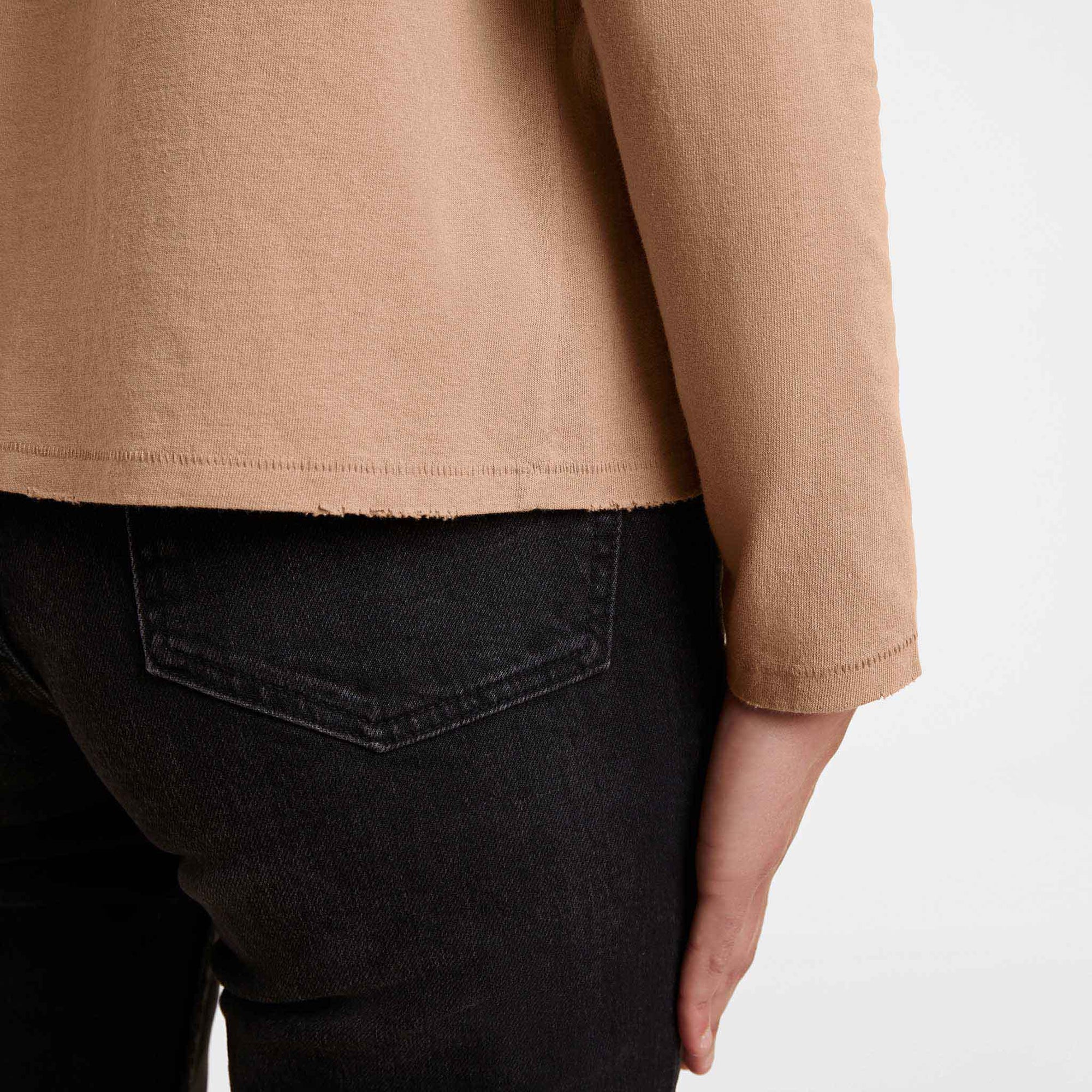 Vintage Cotton Long Sleeve Everyday T-Shirt