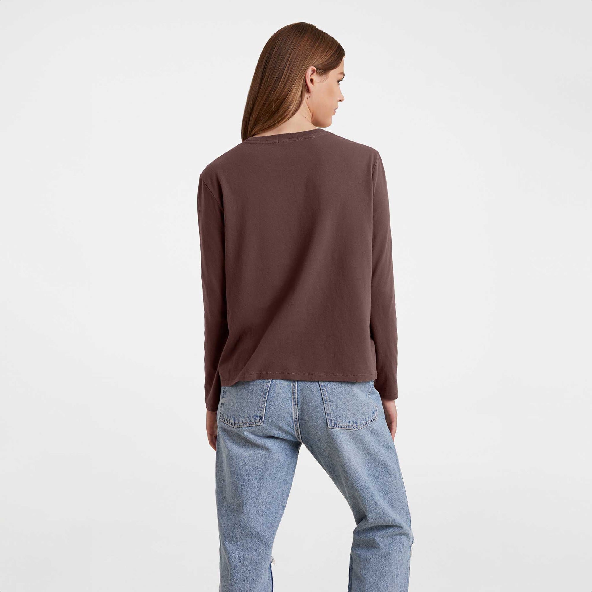 Vintage Cotton Long Sleeve Everyday T-Shirt
