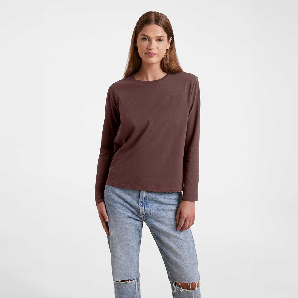 Vintage Cotton Long Sleeve Everyday T-Shirt