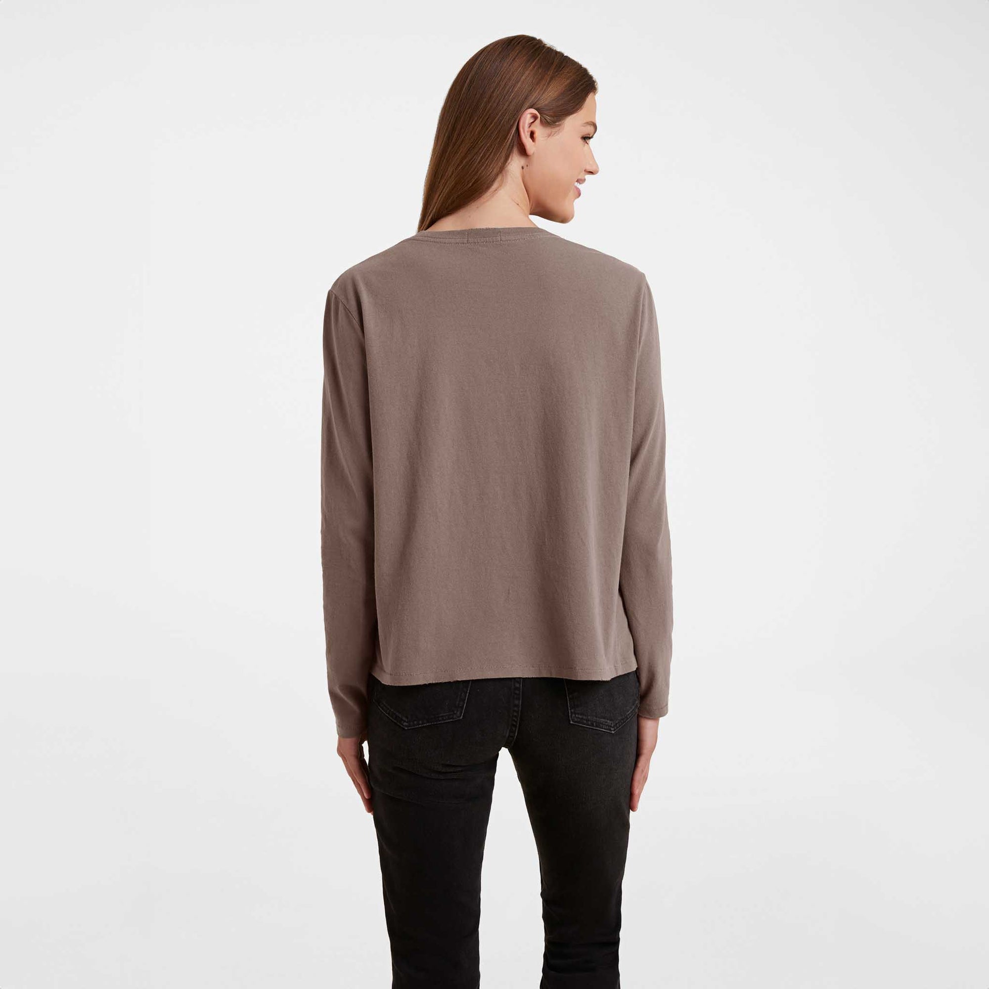 Vintage Cotton Long Sleeve Everyday T-Shirt