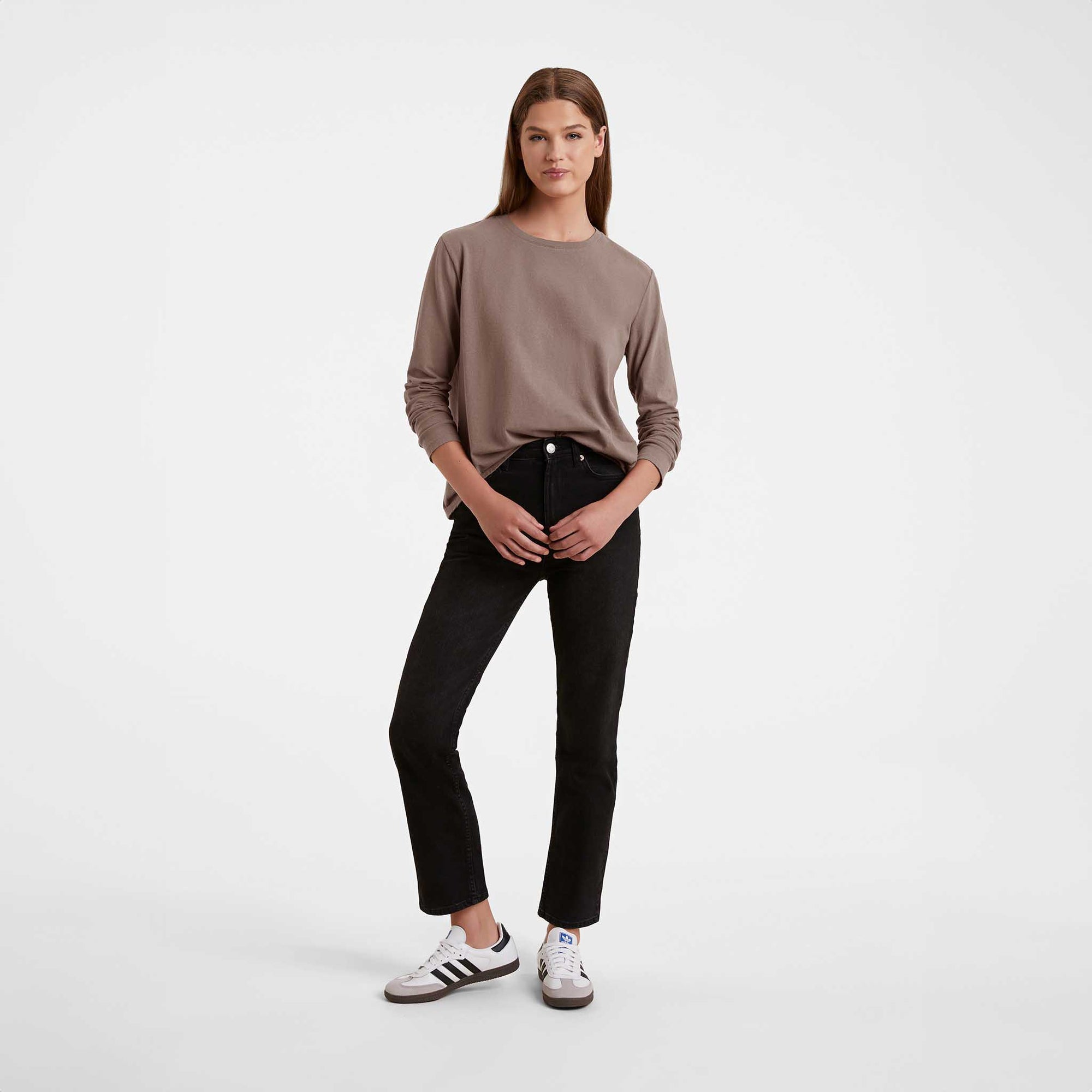 Vintage Cotton Long Sleeve Everyday T-Shirt