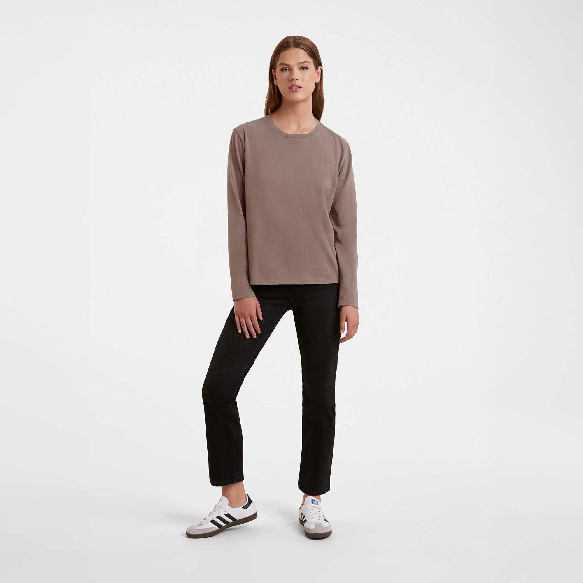 Vintage Cotton Long Sleeve Everyday T-Shirt