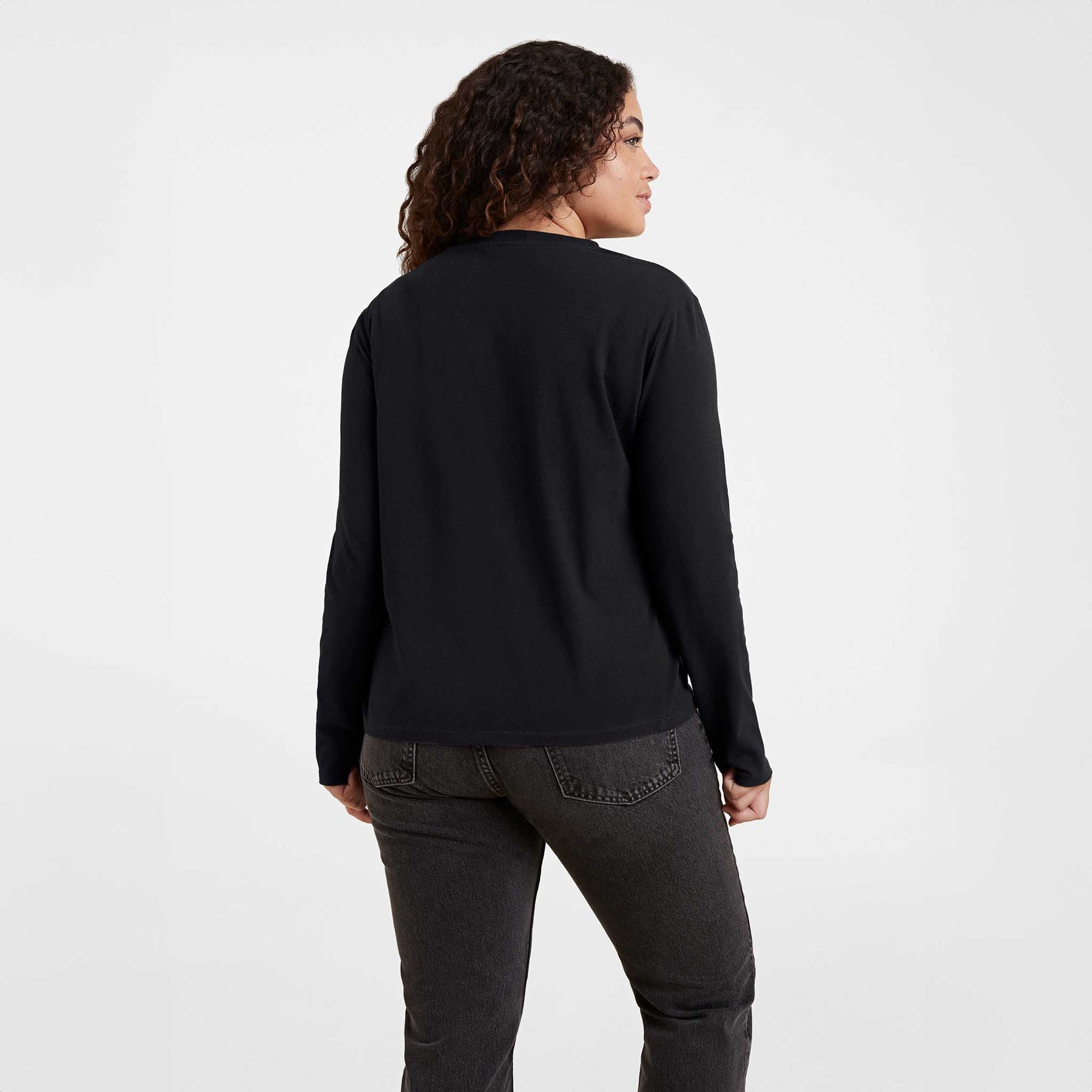 Vintage Cotton Long Sleeve Everyday T-Shirt
