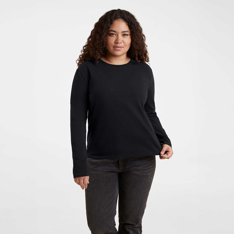 Vintage Cotton Long Sleeve Everyday T-Shirt