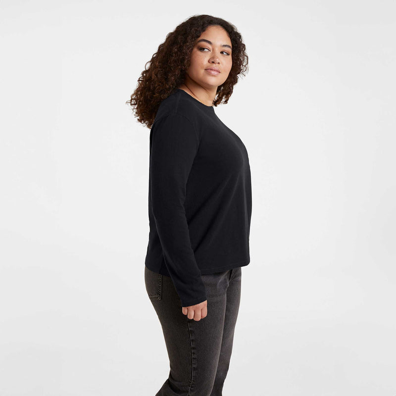 Vintage Cotton Long Sleeve Everyday T-Shirt