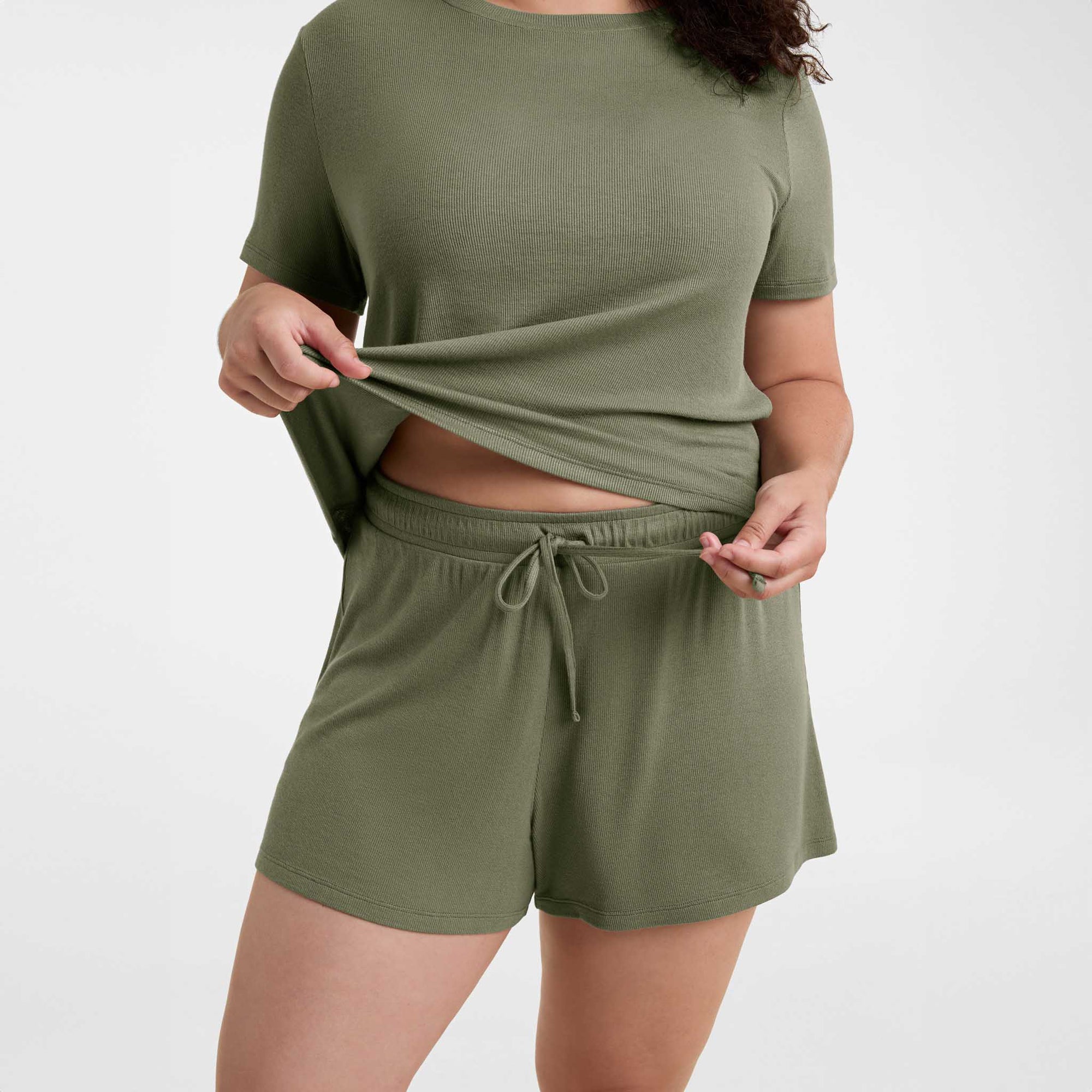 Ribbed Pajama Short Set