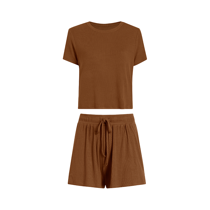 Ribbed Pajama Short Set