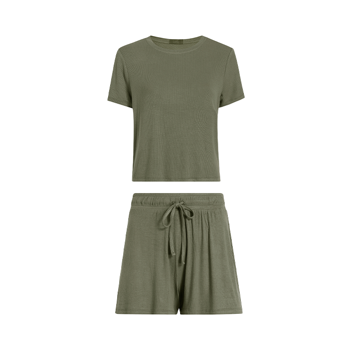 Ribbed Pajama Short Set