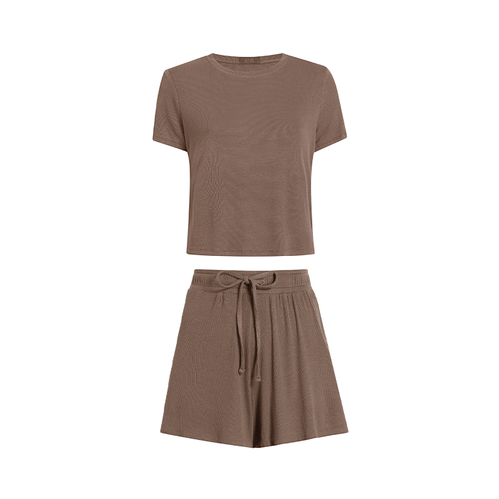 Ribbed Pajama Short Set image ghost