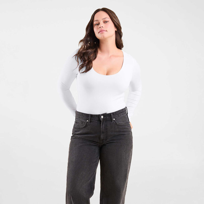 Long Sleeve Scoop Neck Bodysuit image 