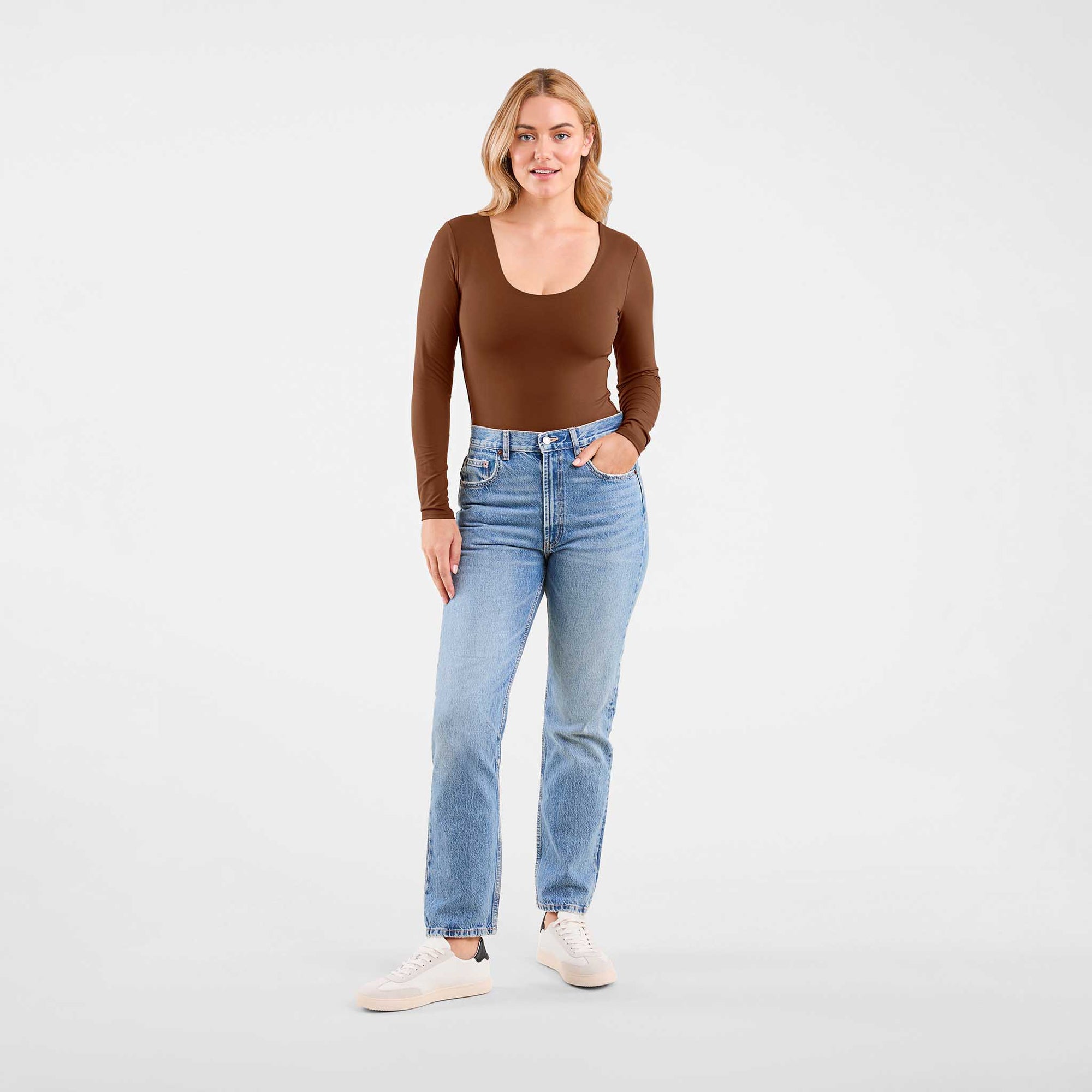 Long Sleeve Scoop Neck Bodysuit