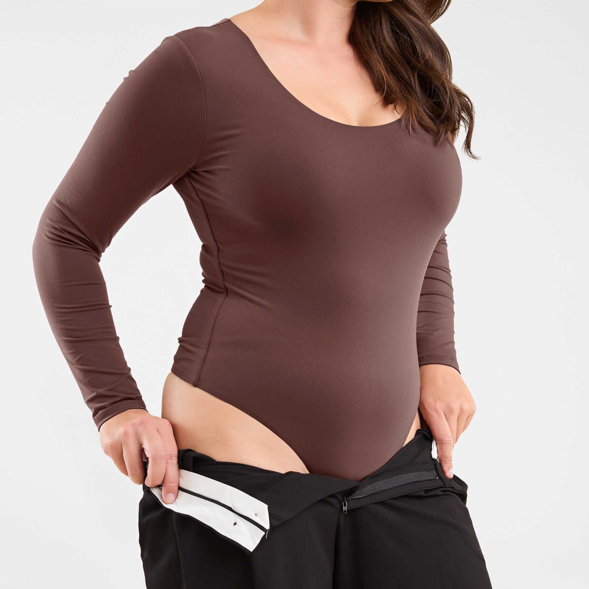 Long Sleeve Scoop Neck Bodysuit