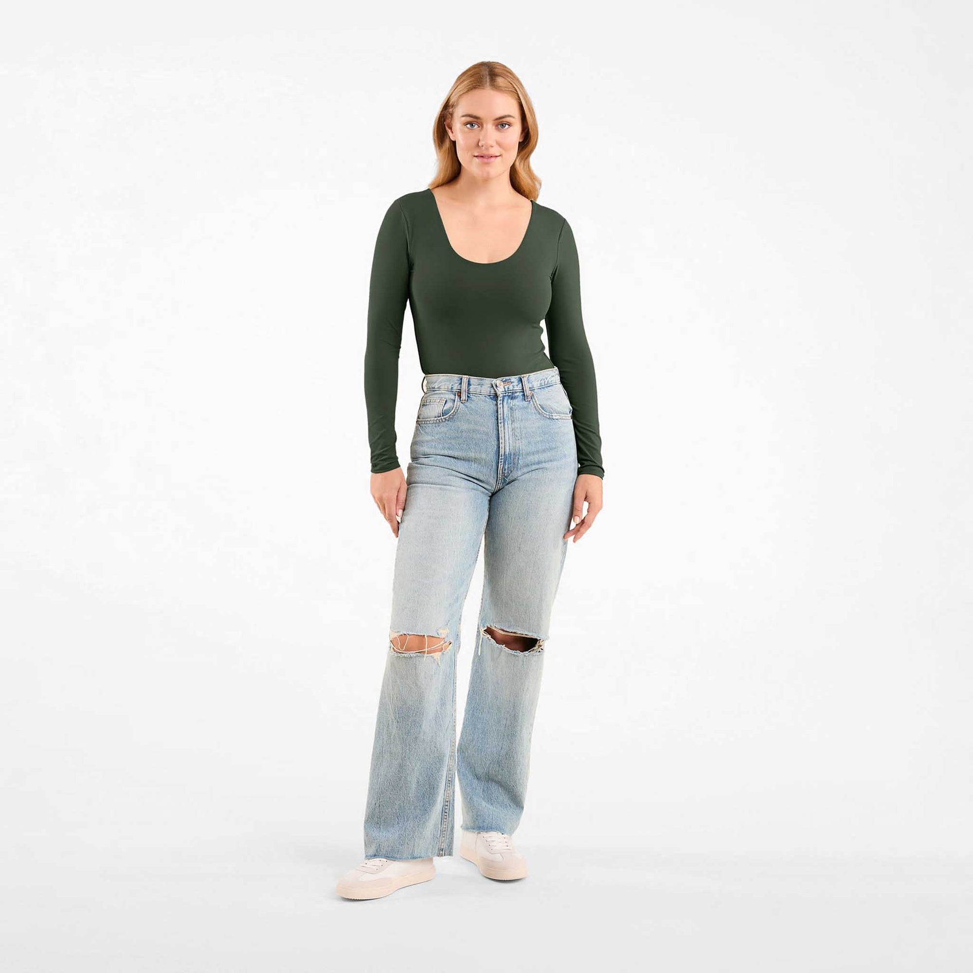 Long Sleeve Scoop Neck Bodysuit