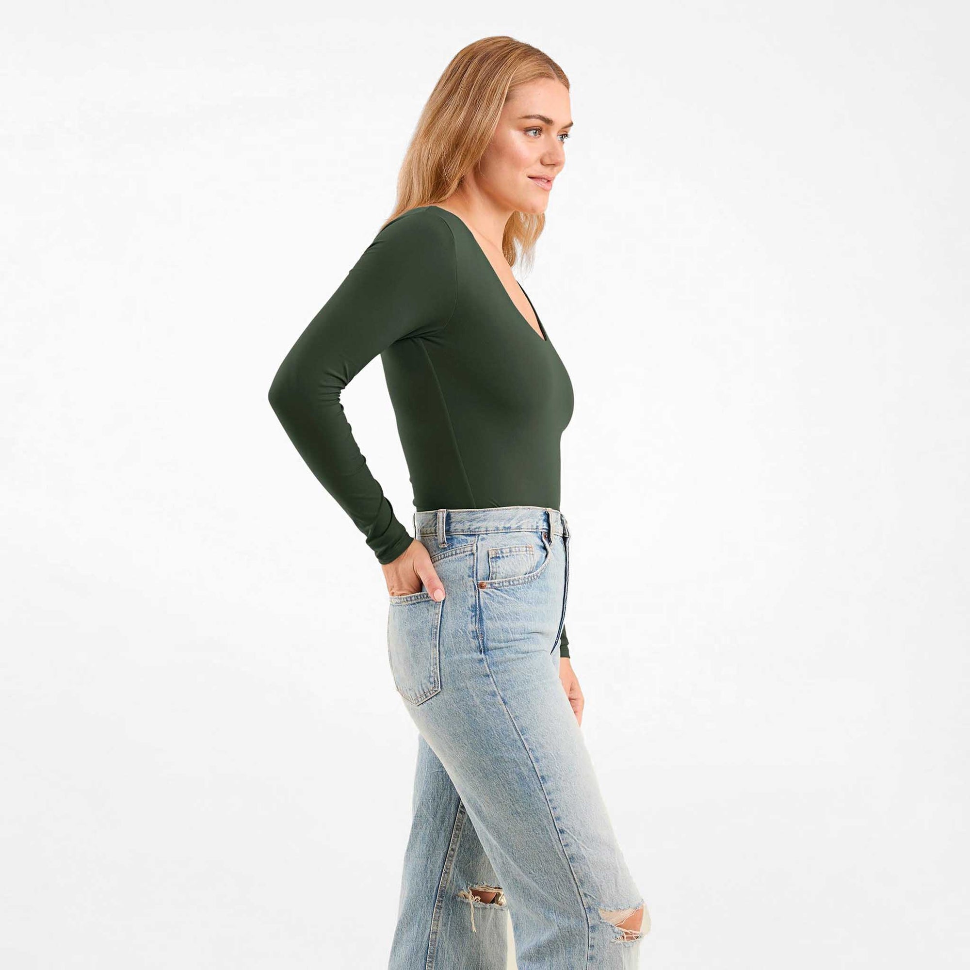 Long Sleeve Scoop Neck Bodysuit