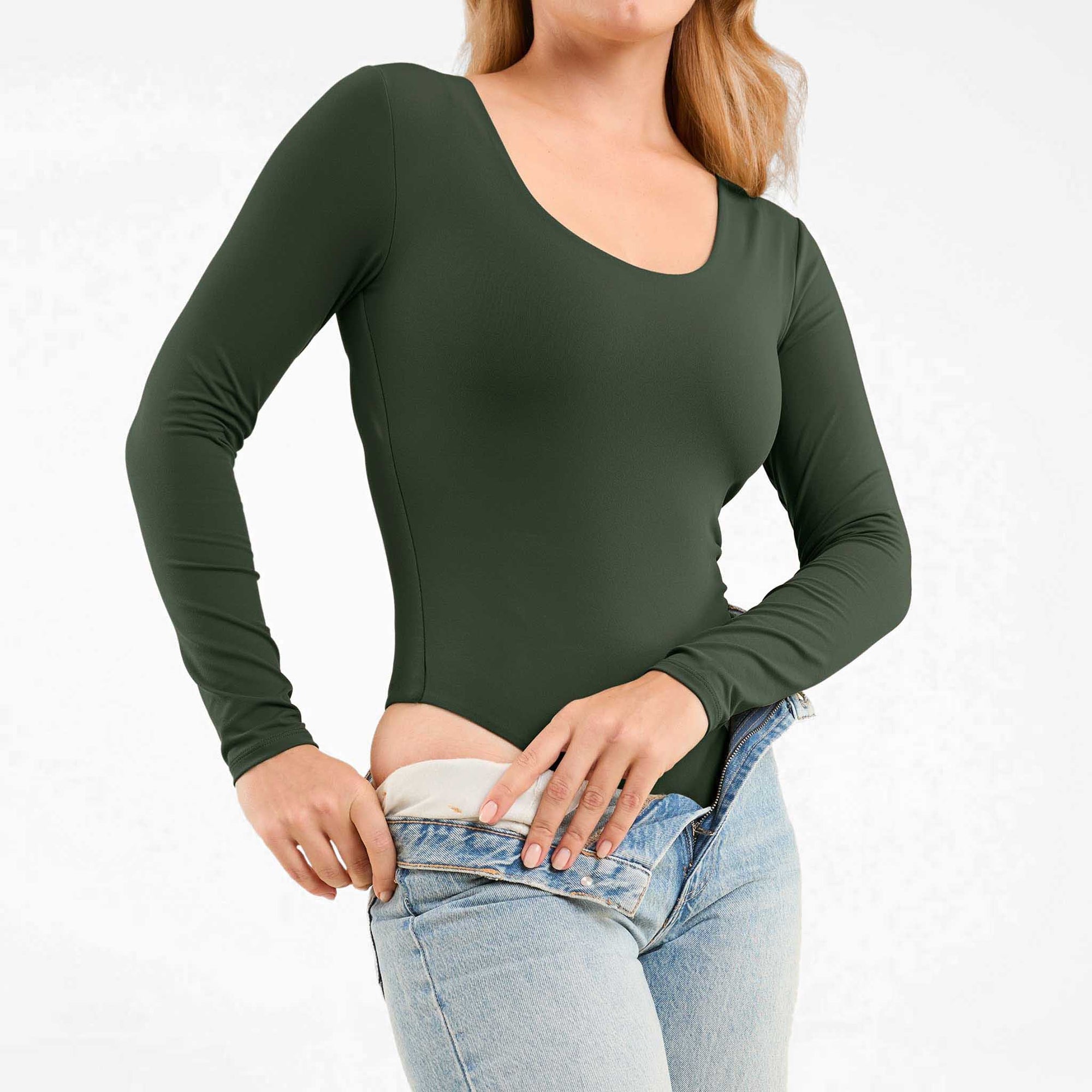Long Sleeve Scoop Neck Bodysuit