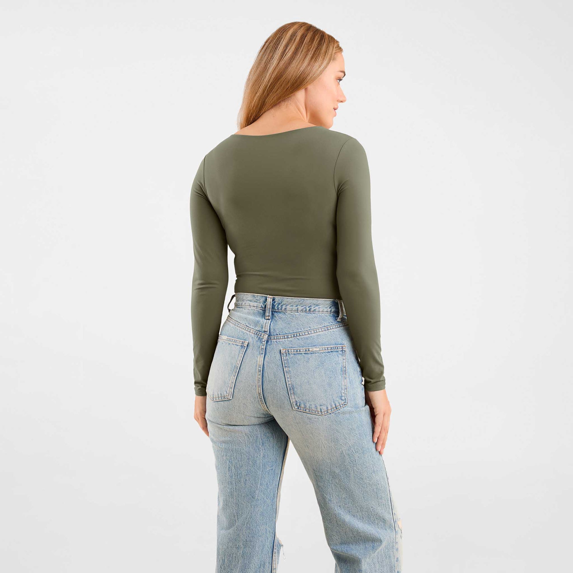 Long Sleeve Scoop Neck Bodysuit