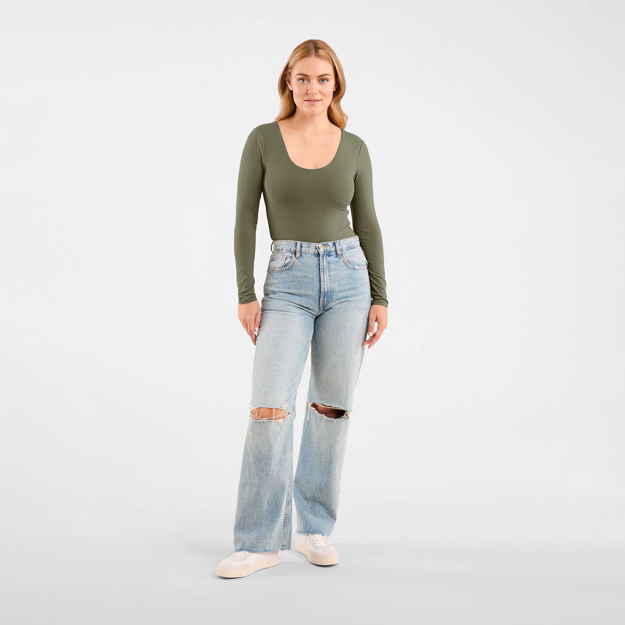 Long Sleeve Scoop Neck Bodysuit