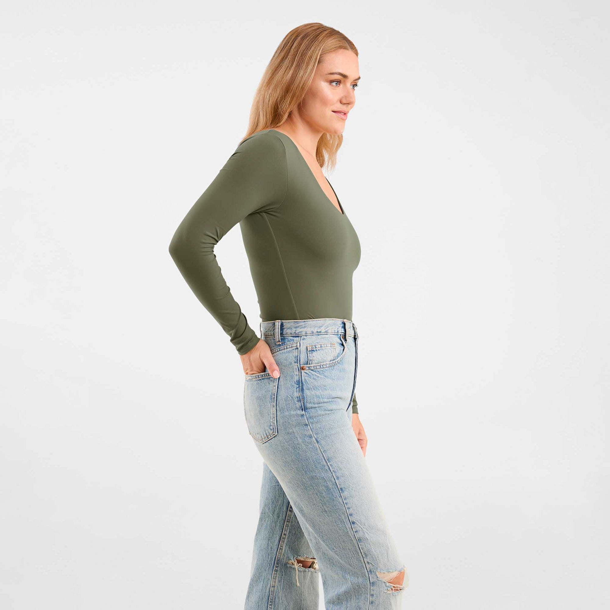 Long Sleeve Scoop Neck Bodysuit
