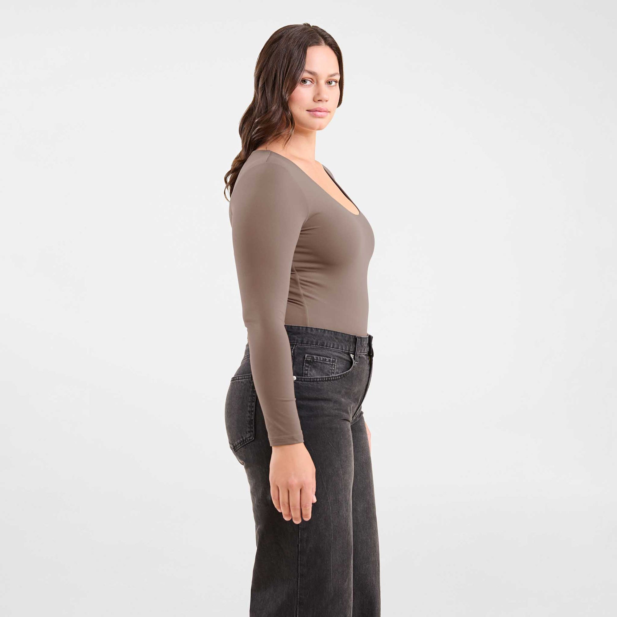Long Sleeve Scoop Neck Bodysuit